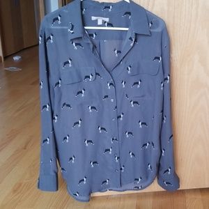 Banana Republic Boston Terrier Button Up